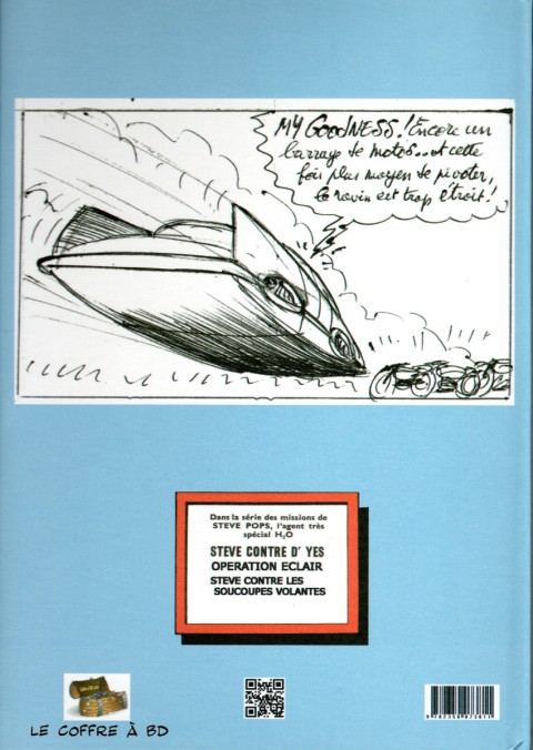 Verso de l'album Steve Pops Tome 4 L'affaire Citrolls-Roynault suivi de Steve en orbite