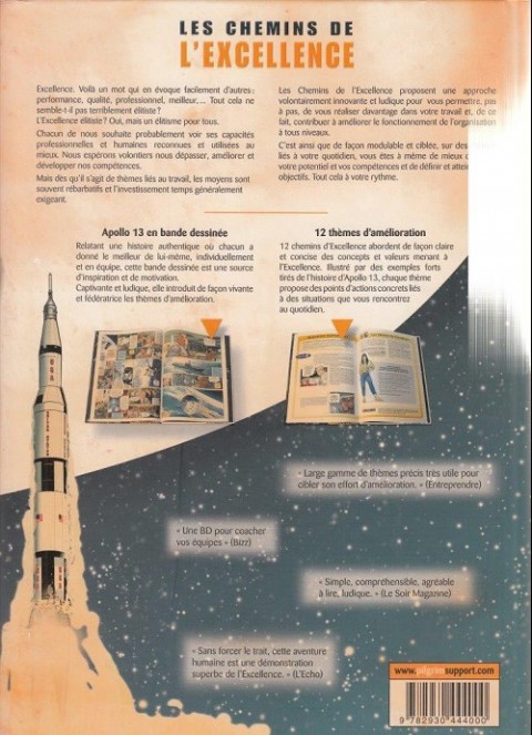 Verso de l'album Les Chemins de l'excellence Apollo 13