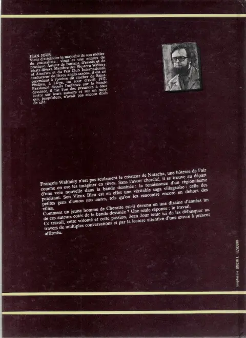 Verso de l'album F. Walthéry