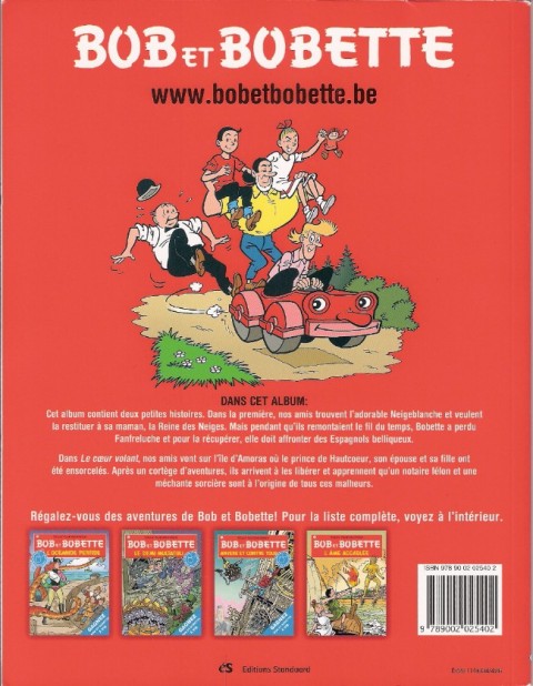 Verso de l'album Bob et Bobette Tome 188 Adorable Neigeblanche / Le Cœur volant