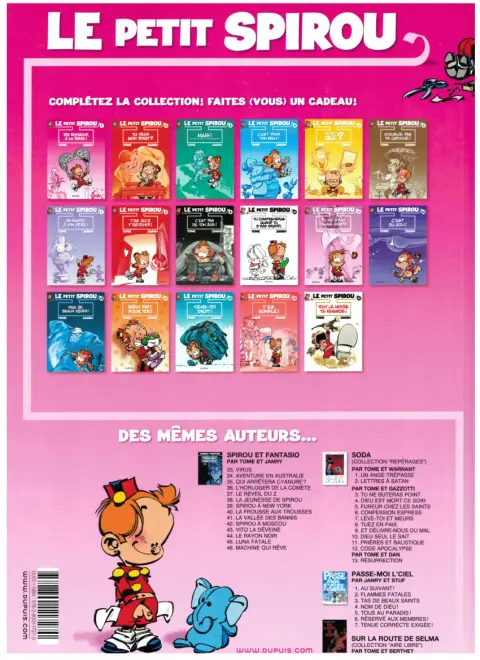 Verso de l'album Le Petit Spirou Tome 1 Dis bonjour à la dame !