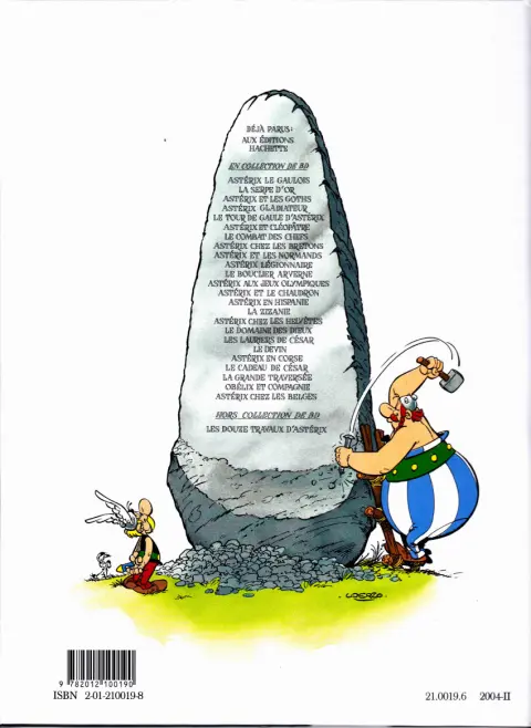 Verso de l'album Astérix Tome 19 Le devin