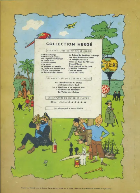 Verso de l'album Tintin Tome 14 Le temple du soleil