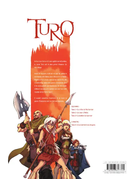 Verso de l'album Turo Tome 1 Le crâne du Roi-Sorcier