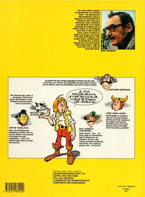 Verso de l'album Colin Colas Tome 6 Razzia sur la Jamaïque