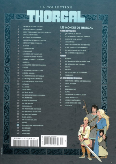 Verso de l'album Thorgal - La collection Tome 37 L'Ermite de Skellingar