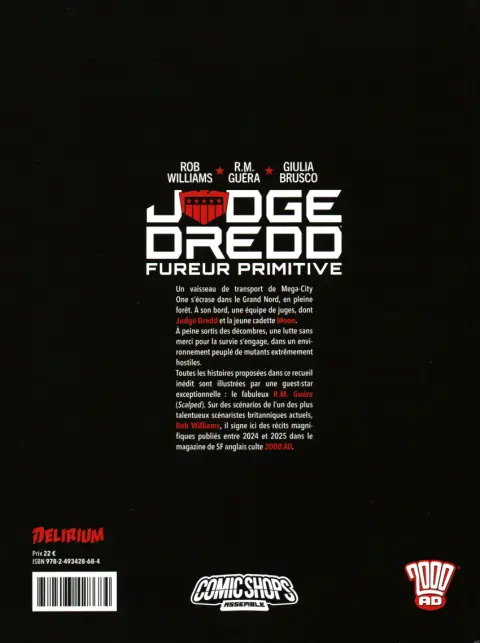 Verso de l'album Judge Dredd Tome 7 Fureur primitive