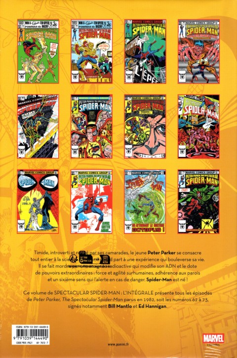Verso de l'album Spectacular Spider-Man Tome 6 1982