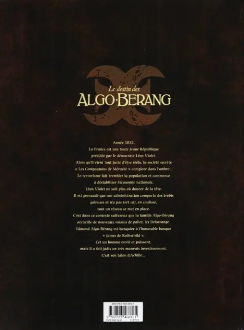 Verso de l'album Le Destin des Algo-Berang Tome 1 Les infiltrés