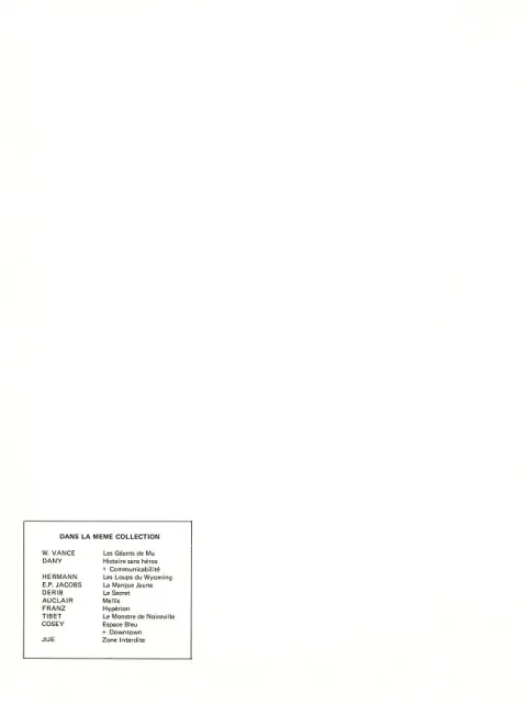 Verso de l'album Docteur Gladstone Zone interdite