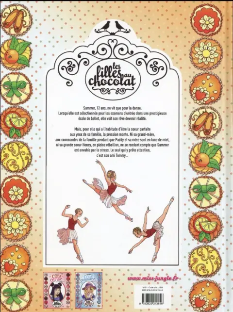 Verso de l'album Les Filles au chocolat Tome 3 Cœur mandarine