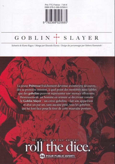 Verso de l'album Goblin Slayer 1