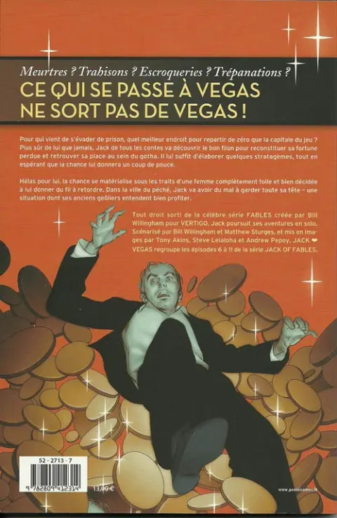 Verso de l'album Jack of Fables Tome 2 Jack Vegas