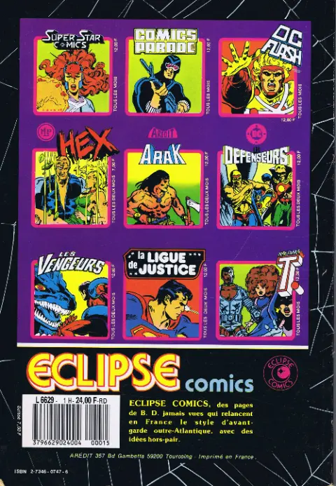 Verso de l'album Marvel Fanfare Album N° 1