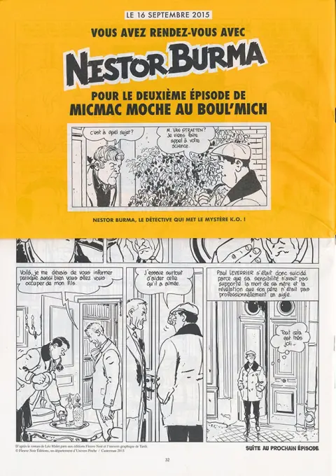 Verso de l'album Nestor Burma Micmac moche au Boul'Mich numéro 1