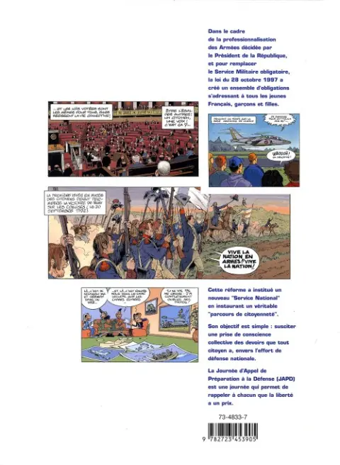Verso de l'album Objectif citoyen Le Parcours de Citoyenneté
