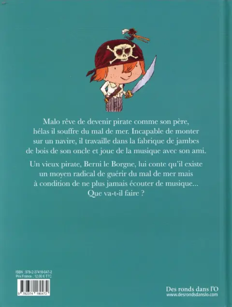 Verso de l'album Pirate ! Le pirate qui avait le mal de mer