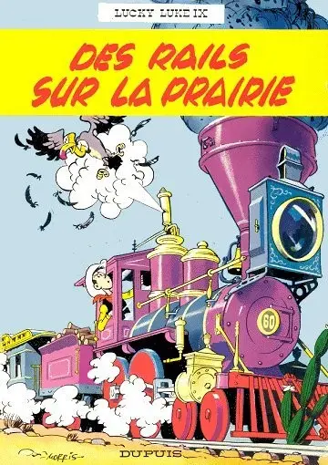 Couverture de l'album Lucky Luke Tome 9 Des rails sur la prairie