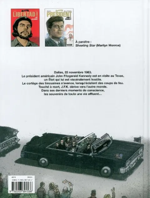 Verso de l'album Rebelles Tome 2 Président - John F. Kennedy