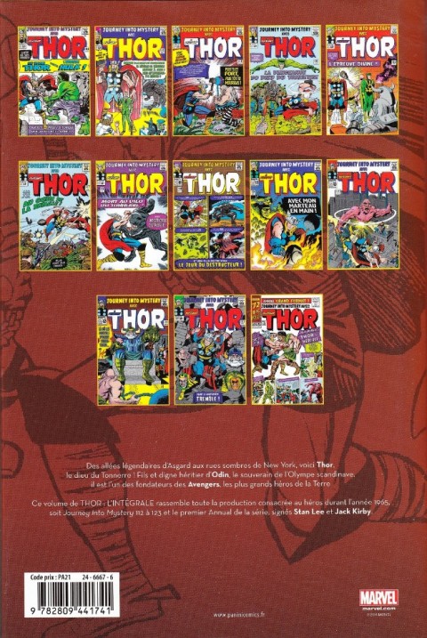 Verso de l'album Thor - L'intégrale Vol. 7 1965