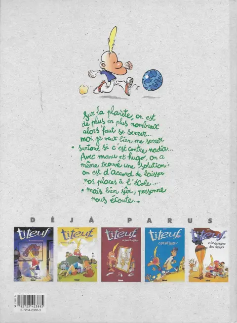 Verso de l'album Titeuf Tome 6 Tchô, monde cruel