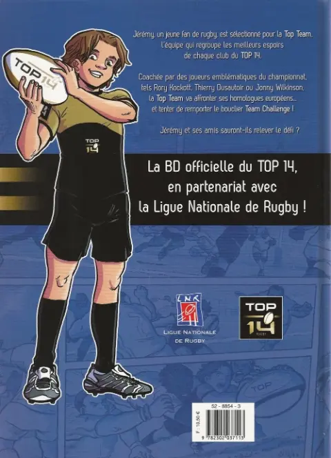 Verso de l'album Top 14 Tome 1 La Top Team