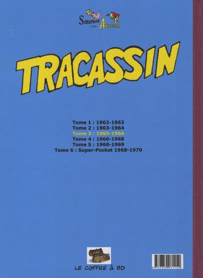 Verso de l'album Tracassin Intégrale 3 1965-1966