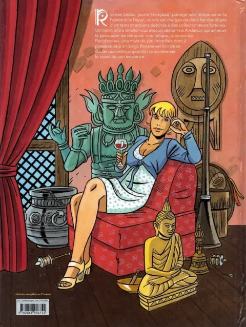 Verso de l'album Les Tribulations de Roxane Tome 1 La main de Pangboche (première partie)
