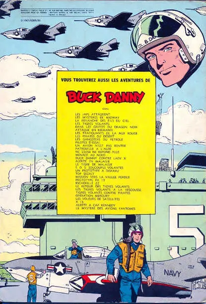 Verso de l'album Buck Danny Tome 5 Dans les griffes du Dragon Noir