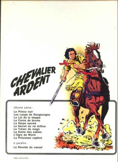 Verso de l'album Chevalier Ardent Tome 8 La dame des sables