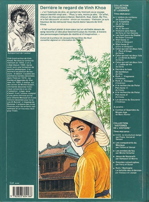 Verso de l'album Derrière la haie de bambous Contes et légendes du vietnam