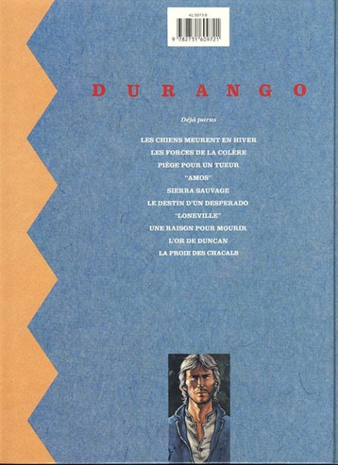 Verso de l'album Durango Tome 2 Les forces de la colère