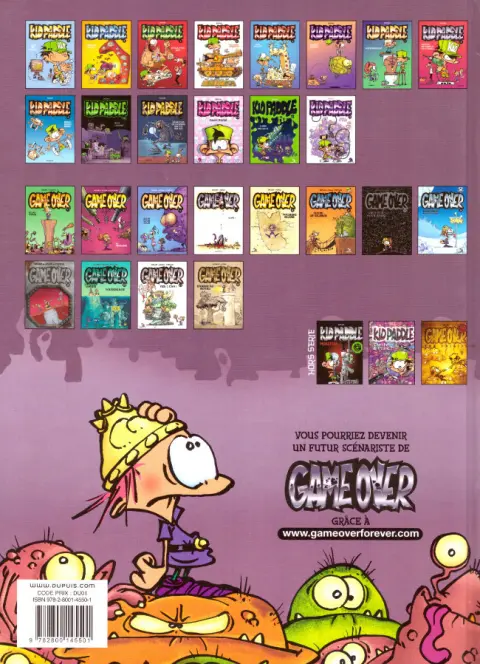 Verso de l'album Game over Tome 4 Oups !