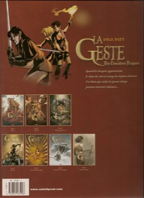Verso de l'album La Geste des Chevaliers Dragons Tome 5 Les Jardins du Palais