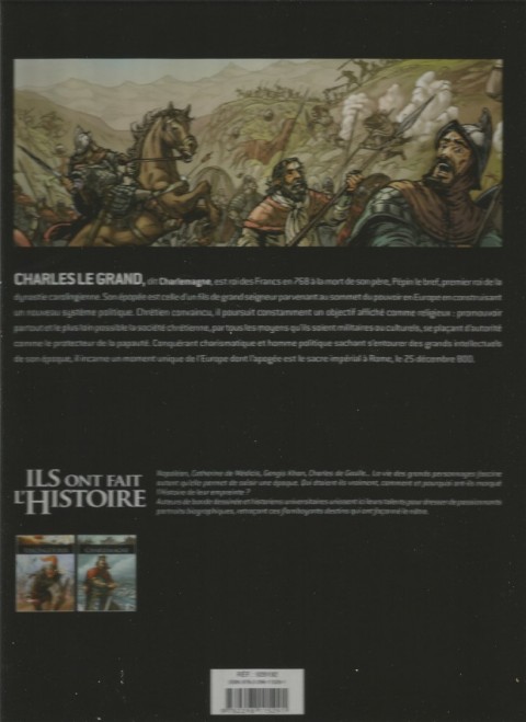 Verso de l'album Ils ont fait l'Histoire Tome 3 Charlemagne
