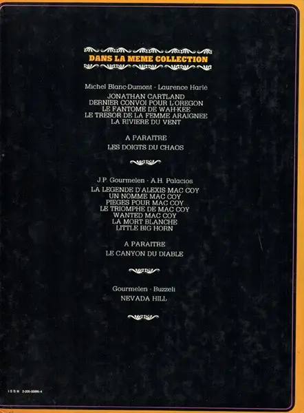 Verso de l'album Jonathan Cartland Tome 2 Dernier convoi pour l'Orégon