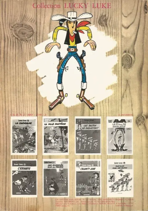 Verso de l'album Lucky Luke Tome 9 Des rails sur la prairie