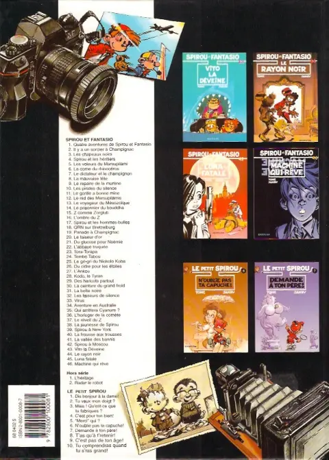 Verso de l'album Spirou et Fantasio Tome 6 La corne de rhinocéros