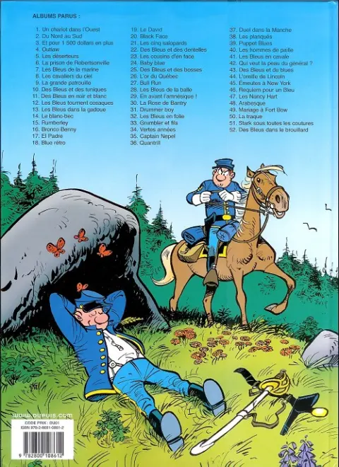 Verso de l'album Les Tuniques Bleues Tome 4 Outlaw