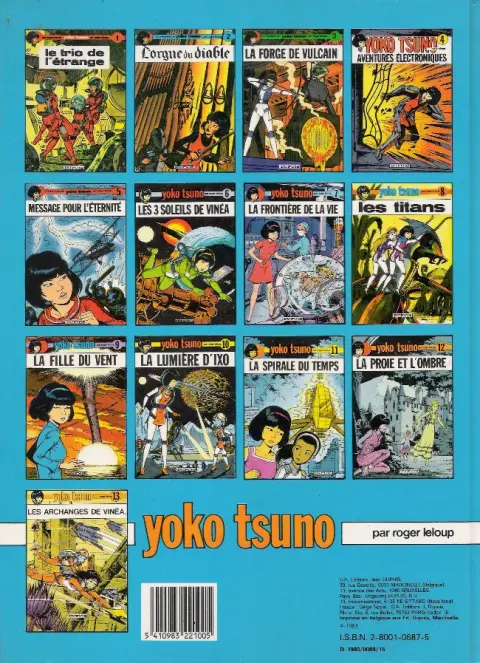 Verso de l'album Yoko Tsuno Tome 10 La lumière d'Ixo