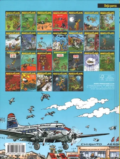 Verso de l'album Marsupilami Tome 25 Sur la piste du Marsupilami