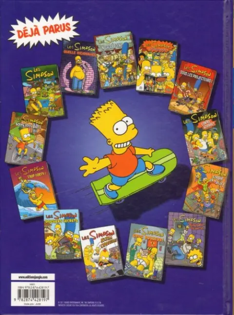 Verso de l'album Les Simpson Tome 14 Trop top pour la télé !