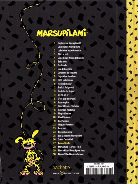 Verso de l'album Marsupilami Tome 27 Cœur d'étoile