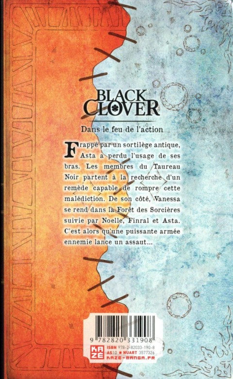 Verso de l'album Black Clover 10