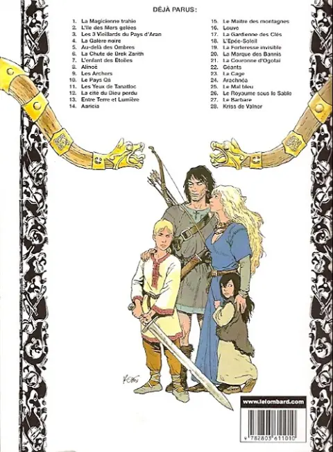 Verso de l'album Thorgal Tome 20 La Marque des Bannis