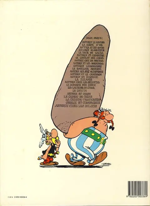 Verso de l'album Astérix Tome 13 Astérix et le chaudron