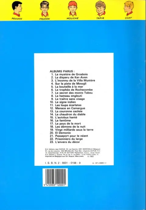 Verso de l'album La Patrouille des Castors Tome 8 Le hameau englouti
