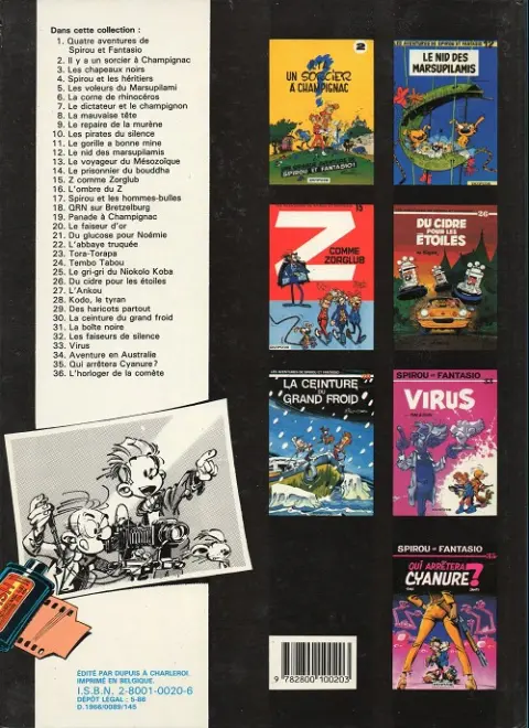 Verso de l'album Spirou et Fantasio Tome 18 QRN sur Bretzelburg