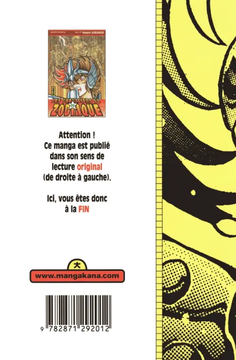 Verso de l'album Saint Seiya - Les Chevaliers du Zodiaque 20 Un combat à mort ! Les 12 Maisons