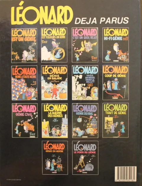 Verso de l'album Léonard Tome 11 Génie du bal